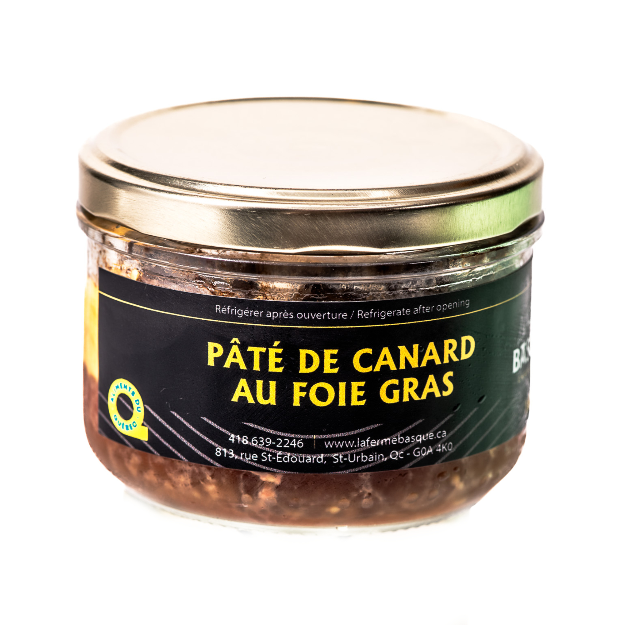 Pâté de canard au foie gras au format de 180g