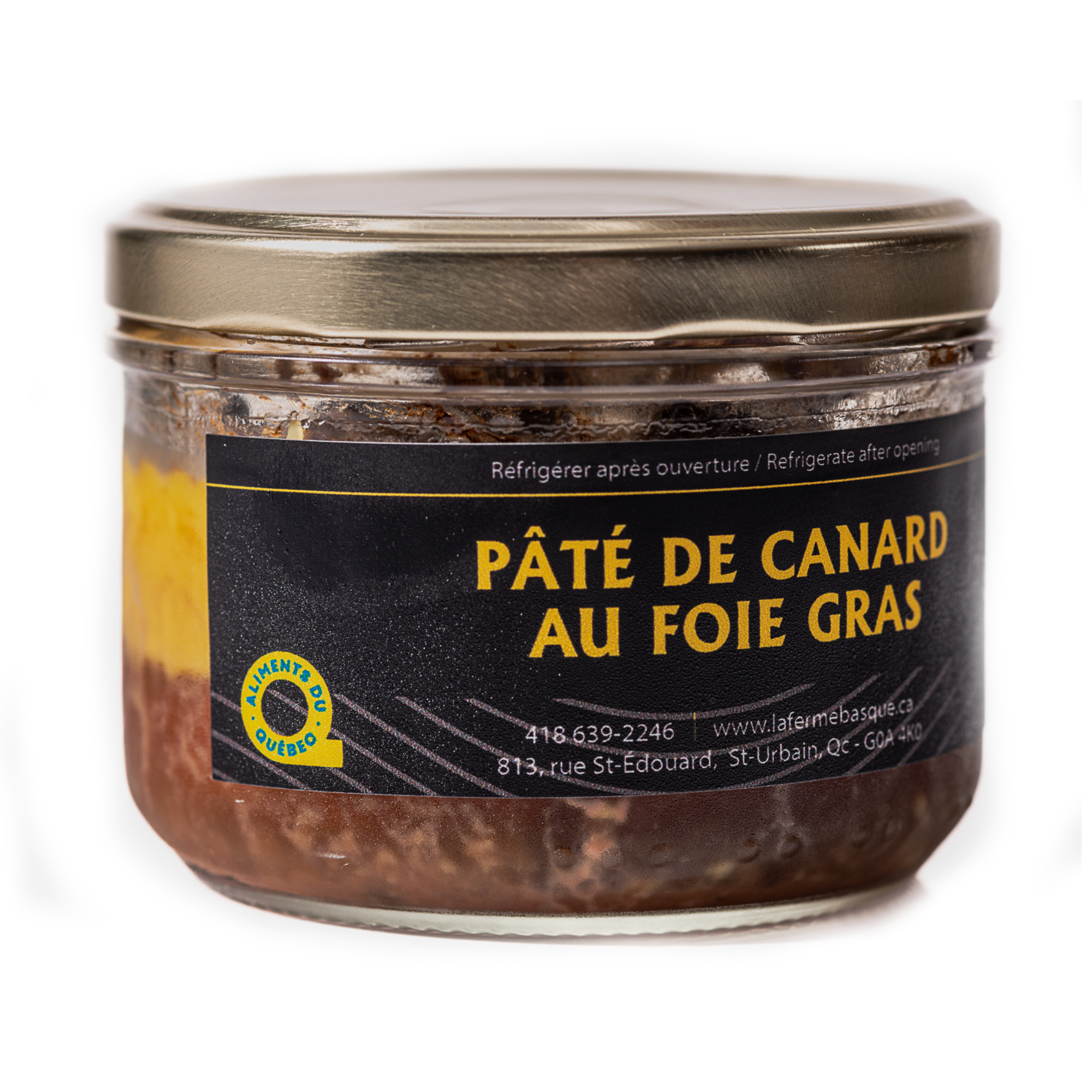 Pâté de canard au foie gras au format de 180g